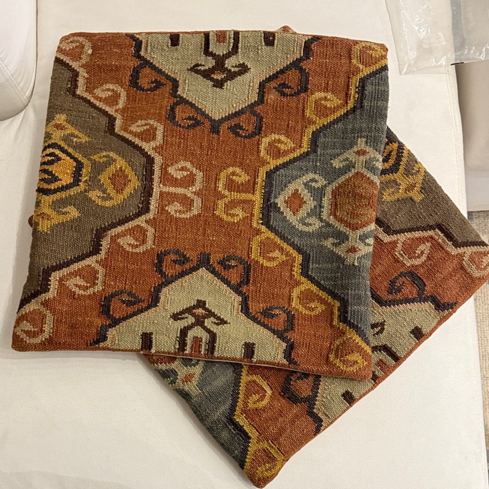 Pottery Barn Earthy Geometric Accent Pillows